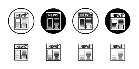 News icon Isolated flat vector in outline