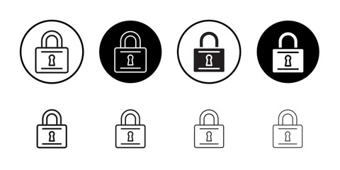 Padlock icon Isolated flat vector in outline