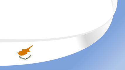 wavy cyprus flag vector background with copy space for text. cyprus national day