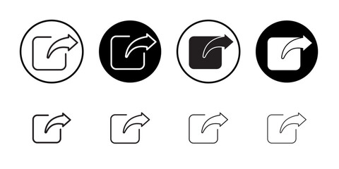 Share icon Isolated flat vector in outline