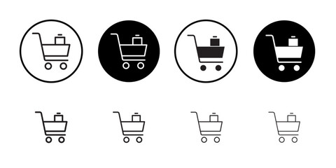 Shopping icon Isolated flat vector in outline