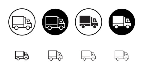 Truck icon Isolated flat vector in outline