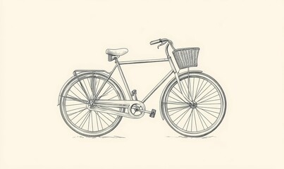 Fototapeta premium A hand-drawn illustration of a bicycle.