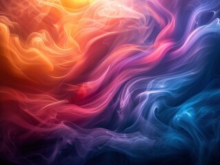 Fototapeta premium Abstract swirls of colorful smoke. AI.