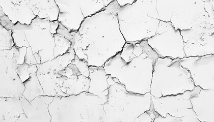 Obraz premium Cracked white wall texture