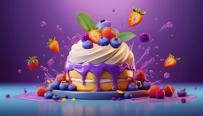 Obraz premium Product photos, advertising posters, delicious desserts with a chic, professional atmosphere.