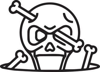Skull icon symbol vector image illustration
