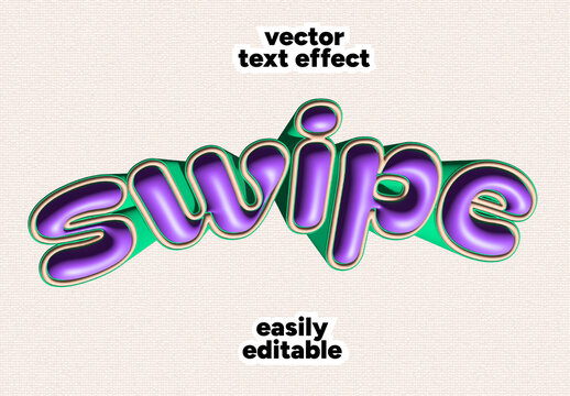 Swipe Text Effect Design