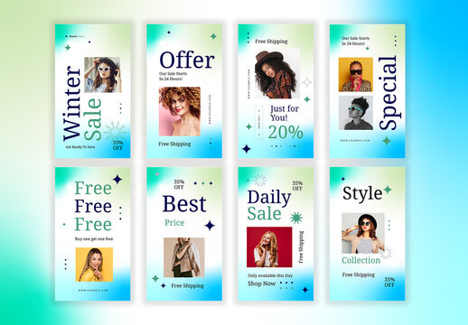 Winter Sale Social Media Story Layout