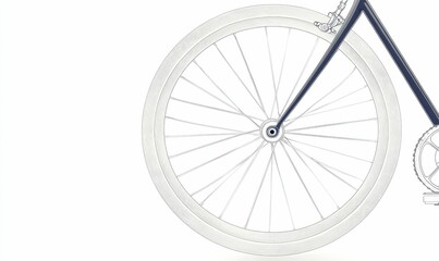 Fototapeta premium A bicycle wheel with spokes and a hub.