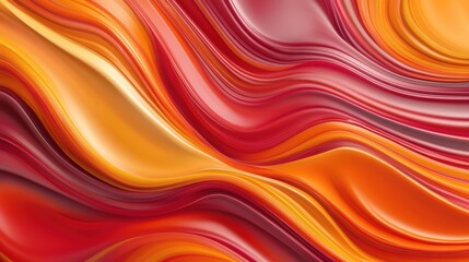 Obraz premium A seamless abstract wavy lines pattern, fluid and flowing, with vibrant colors transitioning through red, orange, and yellow