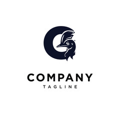 Letter G Cassowary Bird logo icon vector