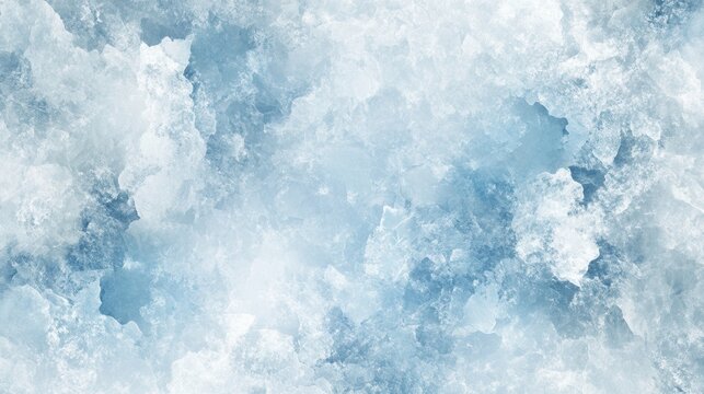 A seamless ice texture background, cold and frosty with intricate ice crystal patterns in shades of light blue and white