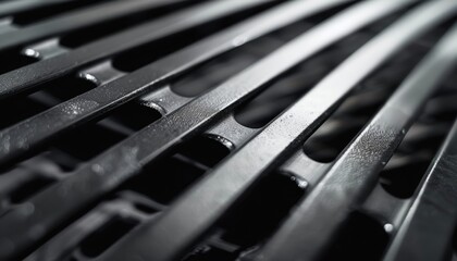 Close-up of a grill grate