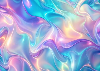 Obraz premium Retro Futurism Iridescent Pastel Background for Fashion Photography