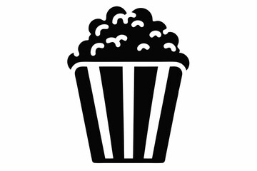 Popcorn icon vector, Popcorn box icon symbol vector illustration