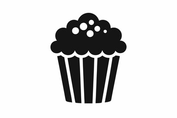 Popcorn icon vector, Popcorn box icon symbol vector illustration