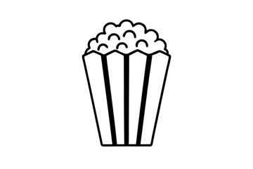 Popcorn icon vector, Popcorn box icon symbol vector illustration