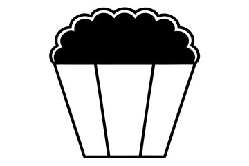 Popcorn icon vector, Popcorn box icon symbol vector illustration