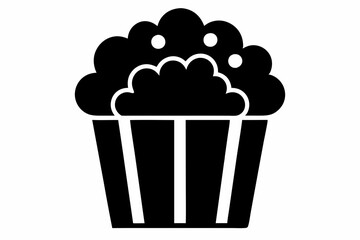 Popcorn icon vector, Popcorn box icon symbol vector illustration