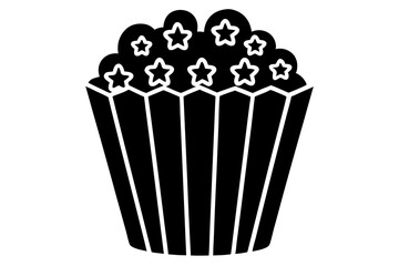 Popcorn icon vector, Popcorn box icon symbol vector illustration