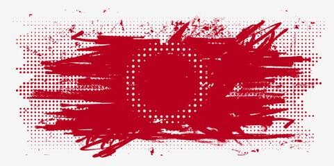 Red Grunge Frame With ink spatters, Halftone Pattern and Grungy background, Sale banner, Offer Button and Frame Mockup,  paintbrush, splash, spray, ink splatter and paint marks. artistic graphic box, 