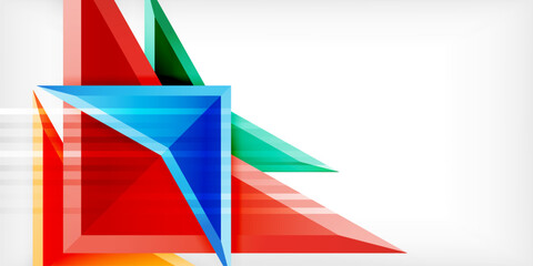 Abstract background color triangles and arrows composition. Vector Illustration For Wallpaper, Banner, Background, Card, Book Illustration, landing page