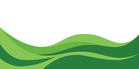 simple green background . modern wavy background style