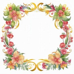 Obraz premium frame with flowers 