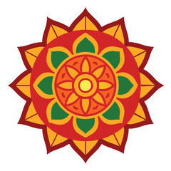 Indian Traditional Mandala Art Design Vector Spiritual Pattern
