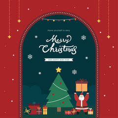 Christmas vintage and retro background for greeting card, banner, flyer, marketplace and social media template design.