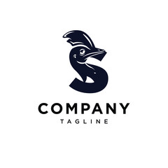 Letter S Cassowary Bird logo icon vector