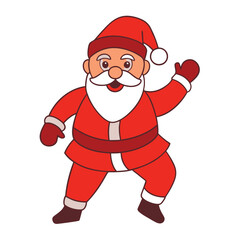 Santa Claus Dance Art Vector.