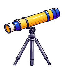 Telescope, white isolate background