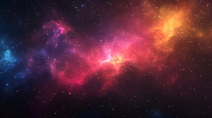 A Stellar Nebula with Pink, Orange, and Blue Hues