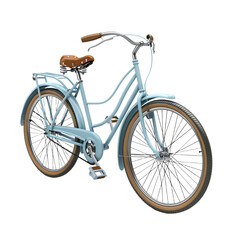 3D rendering of a bicycle as an eco-friendly transportation option, ultra-sharp and clear, isolated on white background