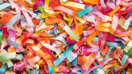 Fototapeta premium Colorful Shredded Paper Background Texture