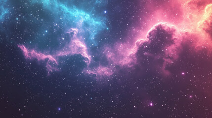 A cosmic halftone texture with stars and nebula-like colors for a dreamy effect