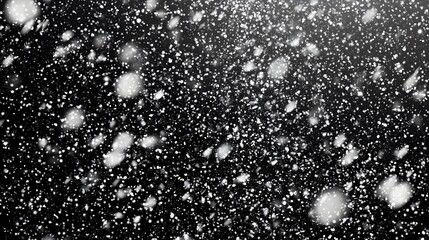 Snow. Realistic snow overlay background. Snowfall, snowflakes in different shapes and forms