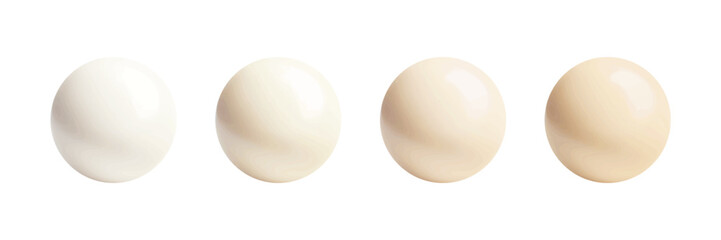 Four Creamy Spheres with Subtle Gradient Tones