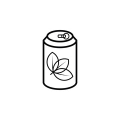 icon autumn Canned drinks vector illustration