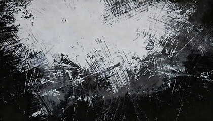 Abstract Grunge Black and White Texture Background with Distressed, Rough, and Weathered Patterns