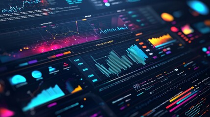 Obraz premium Sleek Digital Marketing Dashboard With Real-Time Analytics