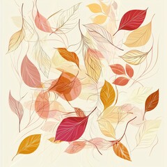 Fototapeta premium Aesthetic Arrangement of Colorful Leaves for Autumn Decor