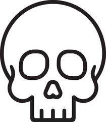 Obraz premium Skull icon symbol vector image illustration 