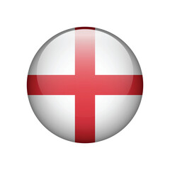 Republic of The England circle icon flag isolated background. Vector design