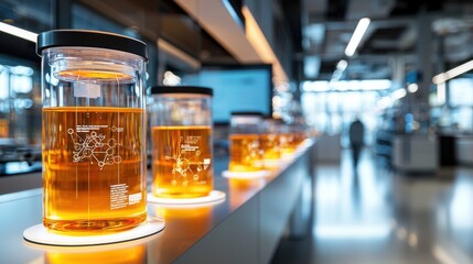 State-of-the-Art High-Tech Laboratory with Advanced Drug Analysis Tools and Luminous Petri Dishes