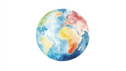 Watercolor Globe Earth Illustration  World Map  Global  Ecology  Environment  Nature