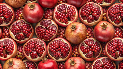 Realistic Pomegranate Seeds Texture in Natural Colors for Design Projects