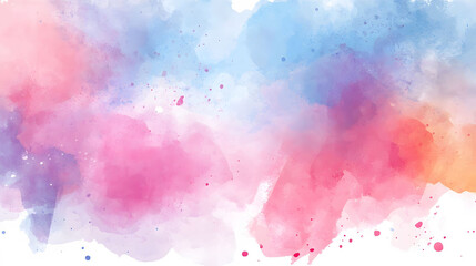 Obraz premium Pastel Watercolor Background, soft hues blending seamlessly, isolated design on white, perfect for digital projects and presentations